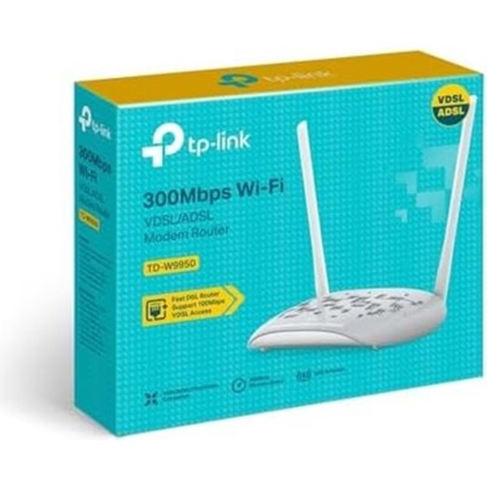 TP-LINK TD-W9950 300 MBPS WİRELESS N VDSL/ADSL WİFİ MODEM ROUTER
