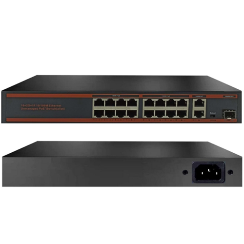 Rose 16+2 Poe Switch Uplink 10/100/1000 1SFP