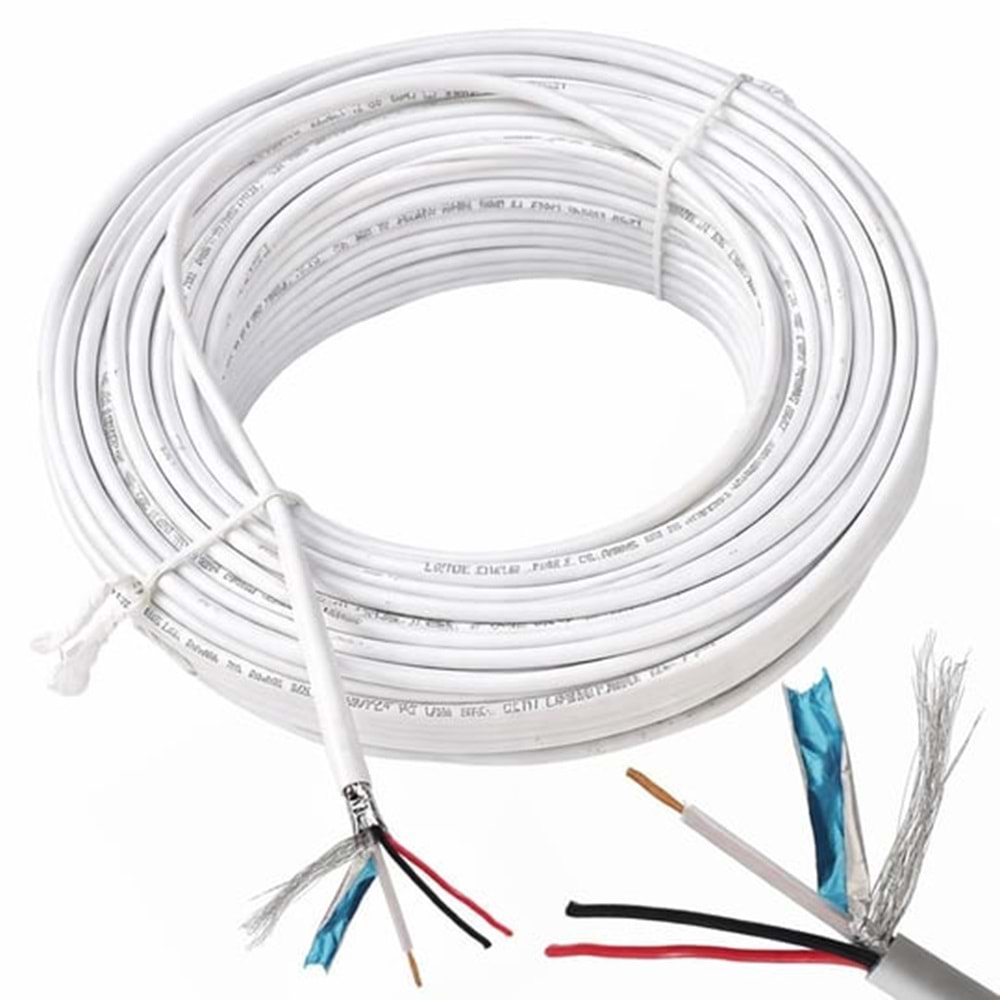 POWERMASTER PM-27948 2+1 X 0.50 MM CCA CCTV KAMERA KABLOSU (100 METRE)