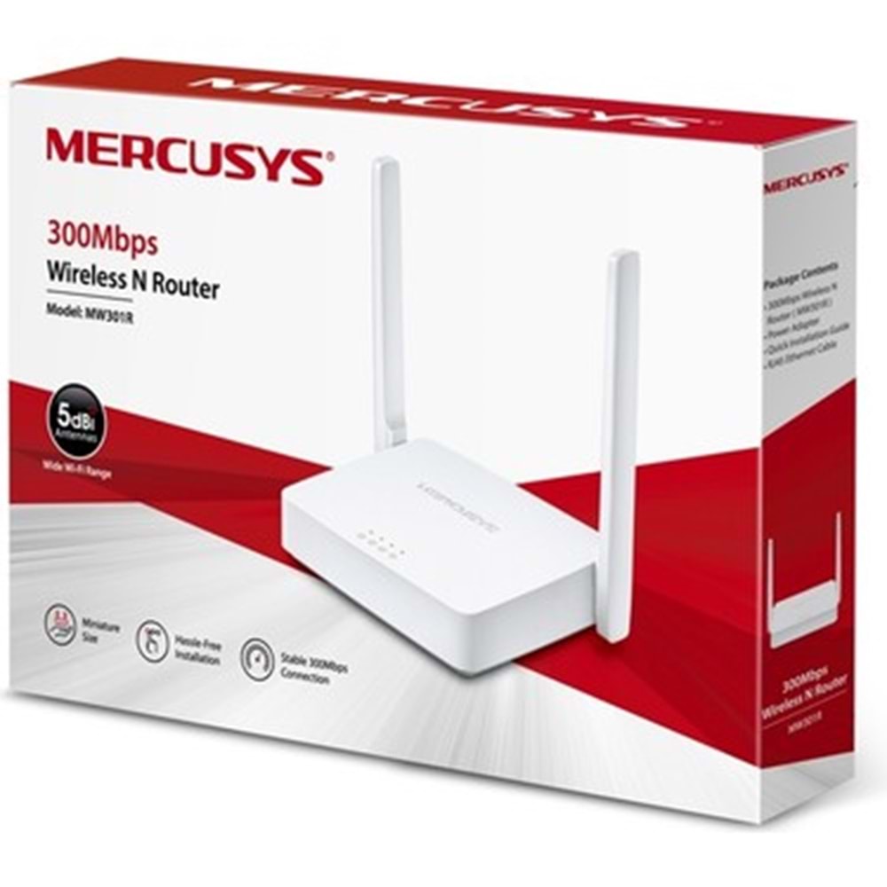 TP-LINK MERCUSYS MW301R 2 PORT 300MBPS KABLOSUZ WIFI N ROUTER